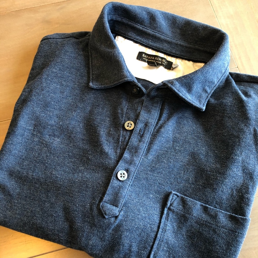 Banana Republic polo shirt, blue, XL